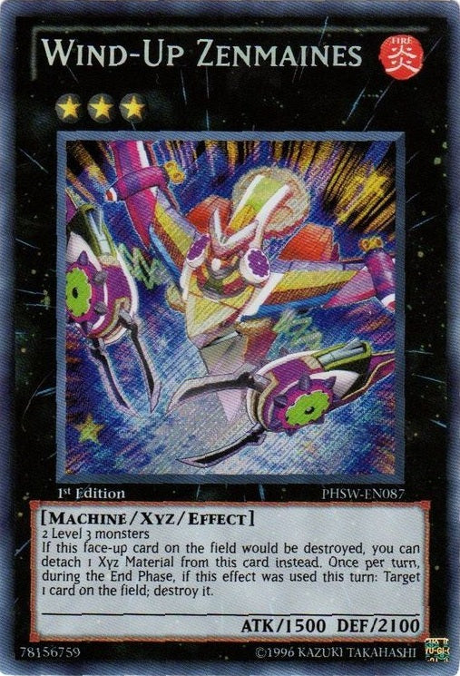 Wind-Up Zenmaines [PHSW-EN087] Secret Rare | Galactic Gamez