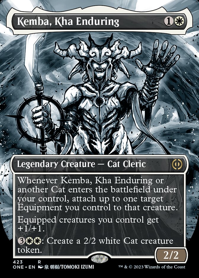 Kemba, Kha Enduring (Borderless Manga Step-and-Compleat Foil) [Phyrexia: All Will Be One] | Galactic Gamez