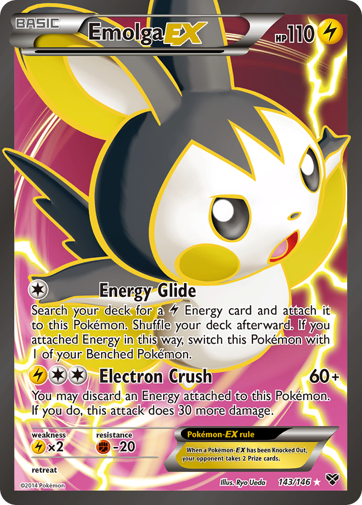 Emolga EX (143/146) [XY: Base Set] | Galactic Gamez