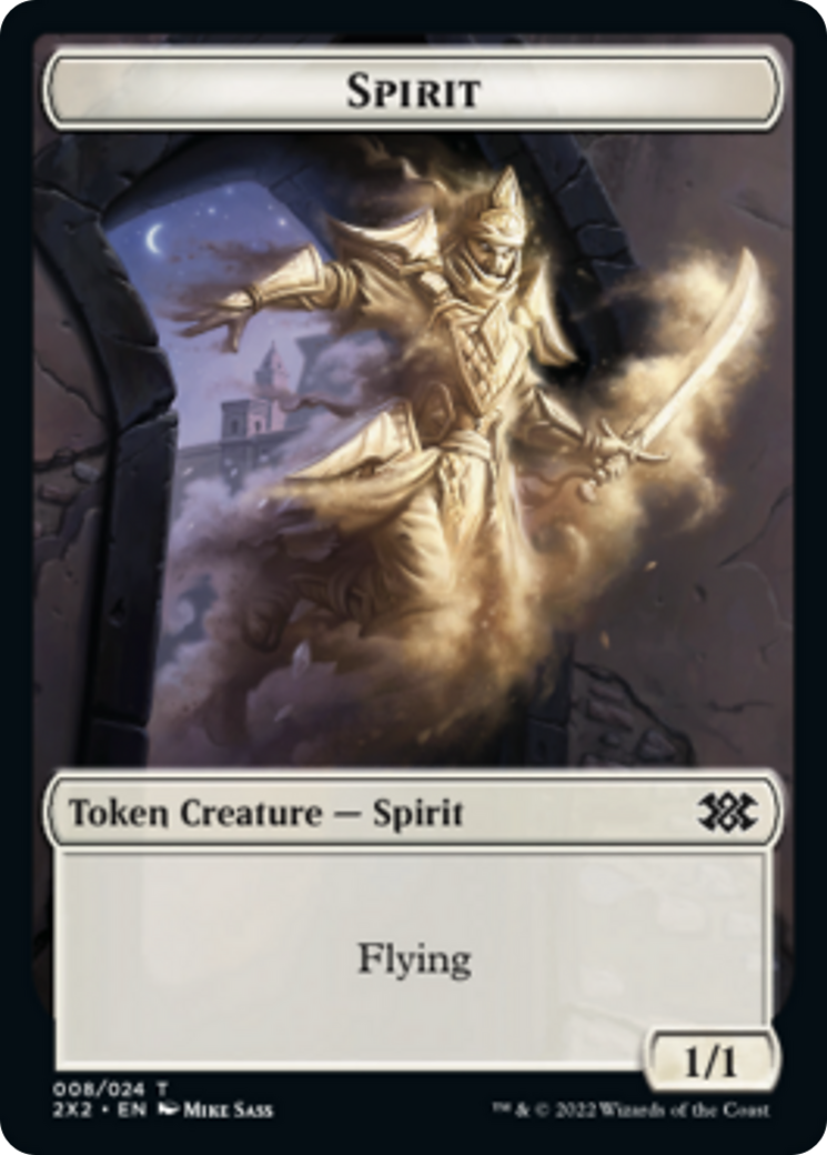 Boar // Spirit Double-sided Token [Double Masters 2022 Tokens] | Galactic Gamez