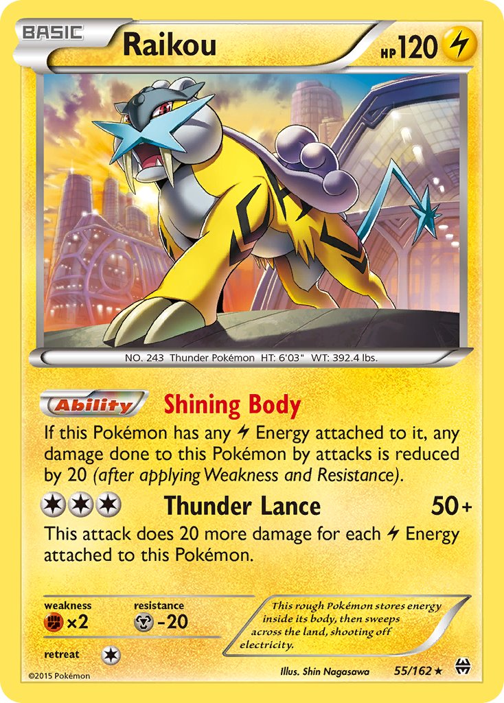 Raikou (55/162) (Cosmos Holo) (Blister Exclusive) [XY: BREAKthrough] | Galactic Gamez