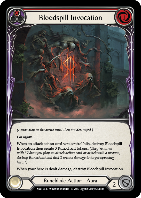 Bloodspill Invocation (Red) [ARC106-C] 1st Edition Normal | Galactic Gamez
