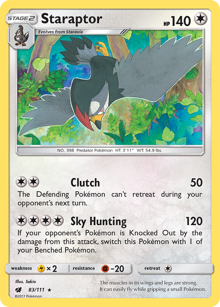 Staraptor (83/111) [Sun & Moon: Crimson Invasion] | Galactic Gamez