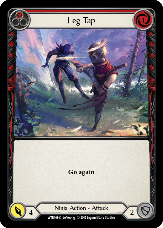 Leg Tap (Red) [WTR101-C] Alpha Print Rainbow Foil | Galactic Gamez