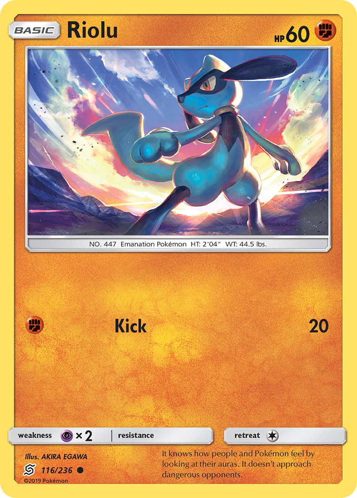 Riolu (116/236) [Sun & Moon: Unified Minds] | Galactic Gamez