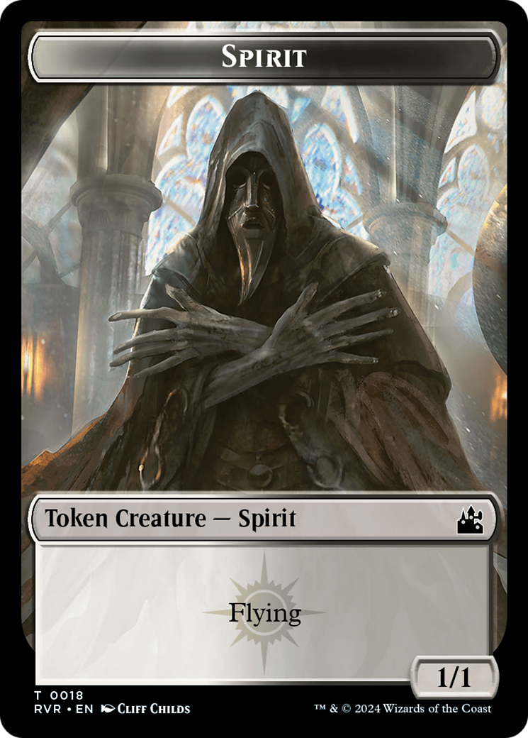 Spirit Token (0018) [Ravnica Remastered Tokens] | Galactic Gamez