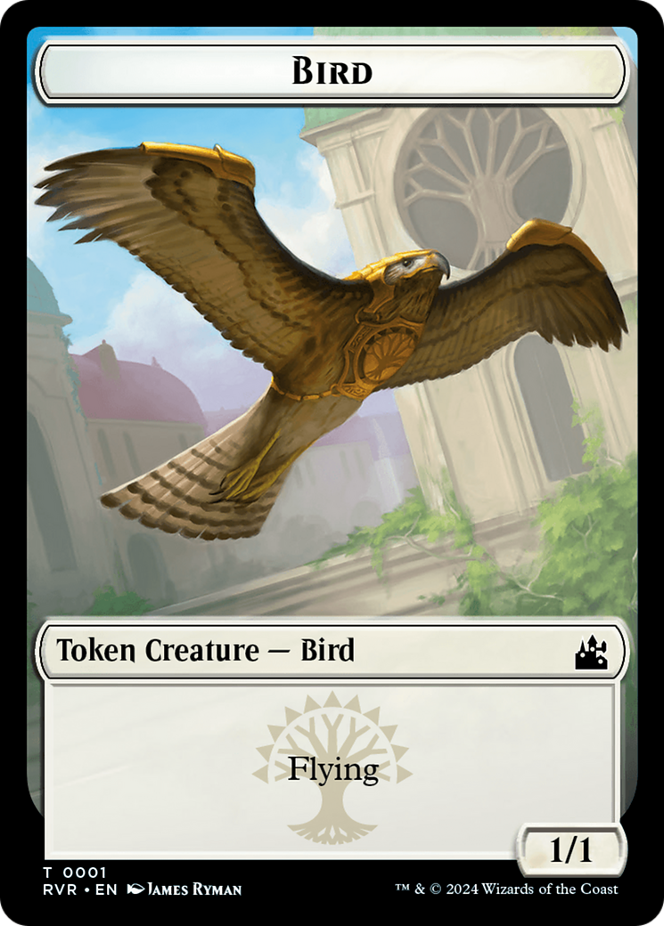 Bird // Angel (0002) Double-Sided Token [Ravnica Remastered Tokens] | Galactic Gamez