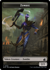 Saproling // Zombie Double-Sided Token [Ravnica Remastered Tokens] | Galactic Gamez