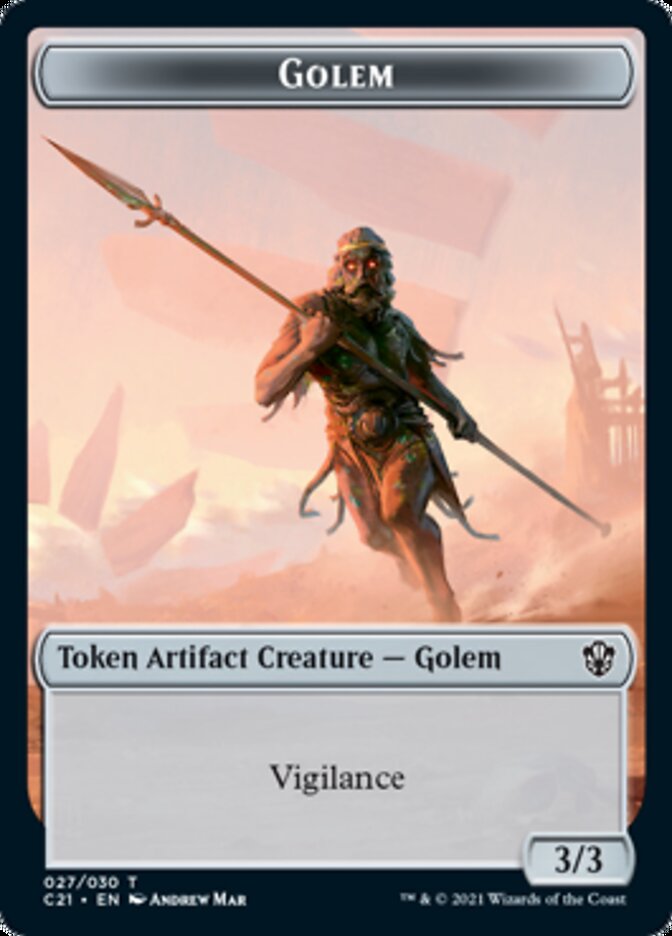 Golem (027) // Thopter Token [Commander 2021 Tokens] | Galactic Gamez
