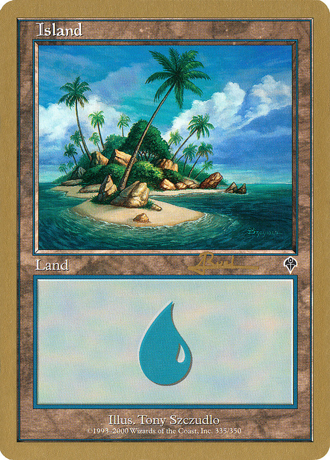 Island (ar335a) (Antoine Ruel) [World Championship Decks 2001] | Galactic Gamez