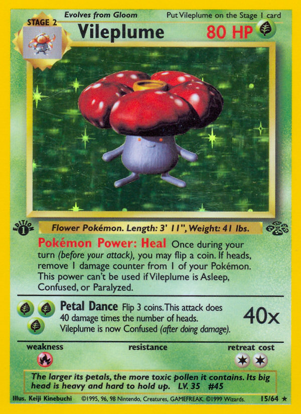 Vileplume (15/64) [Jungle 1st Edition] | Galactic Gamez