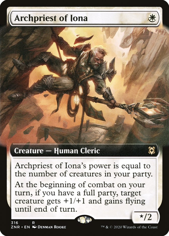 Archpriest of Iona (Extended Art) [Zendikar Rising] | Galactic Gamez