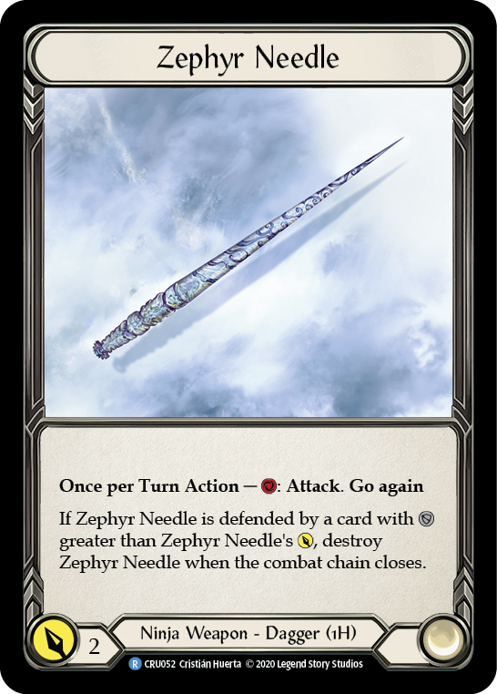Zephyr Needle [CRU052] 1st Edition Cold Foil | Galactic Gamez