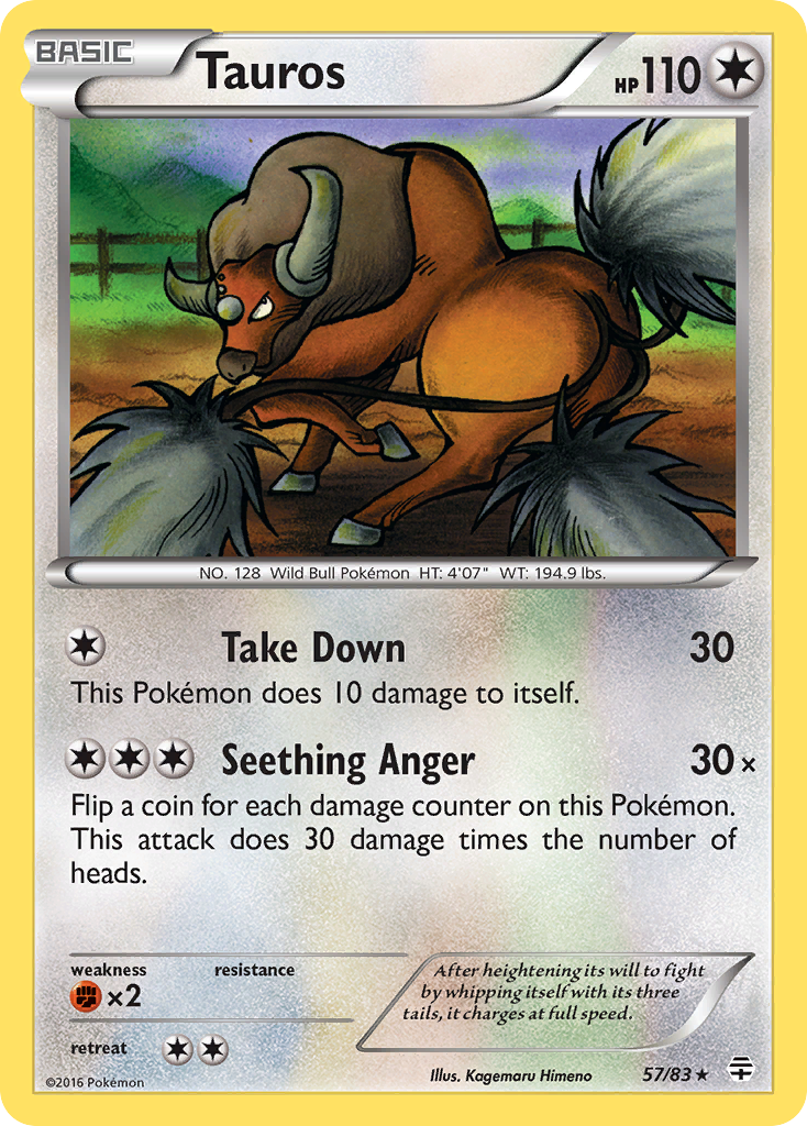 Tauros (57/83) [XY: Generations] | Galactic Gamez