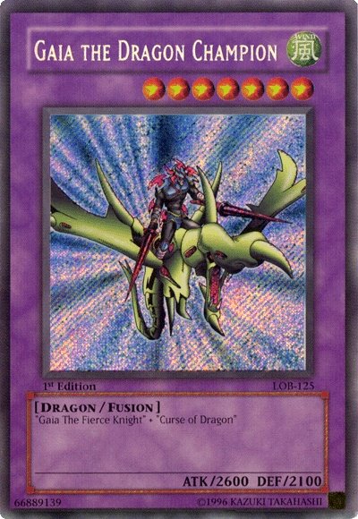 Gaia the Dragon Champion [LOB-125] Secret Rare | Galactic Gamez