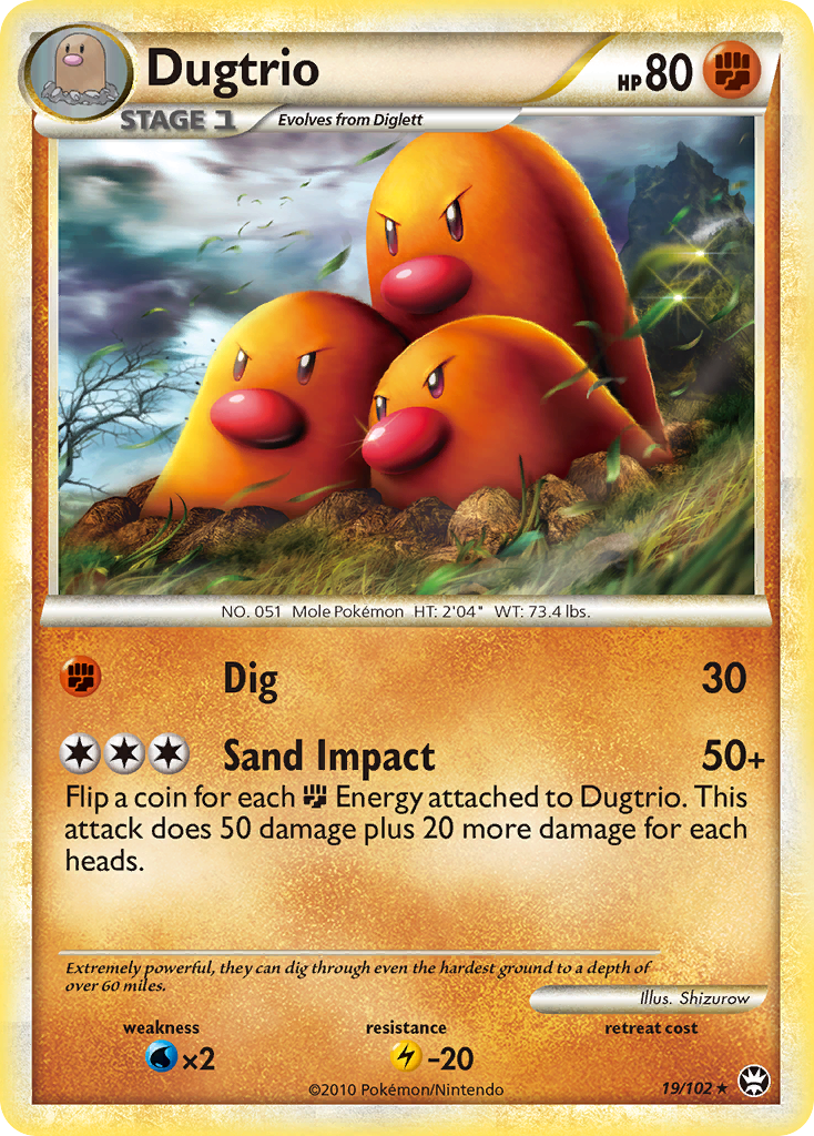 Dugtrio (19/102) [HeartGold & SoulSilver: Triumphant] | Galactic Gamez