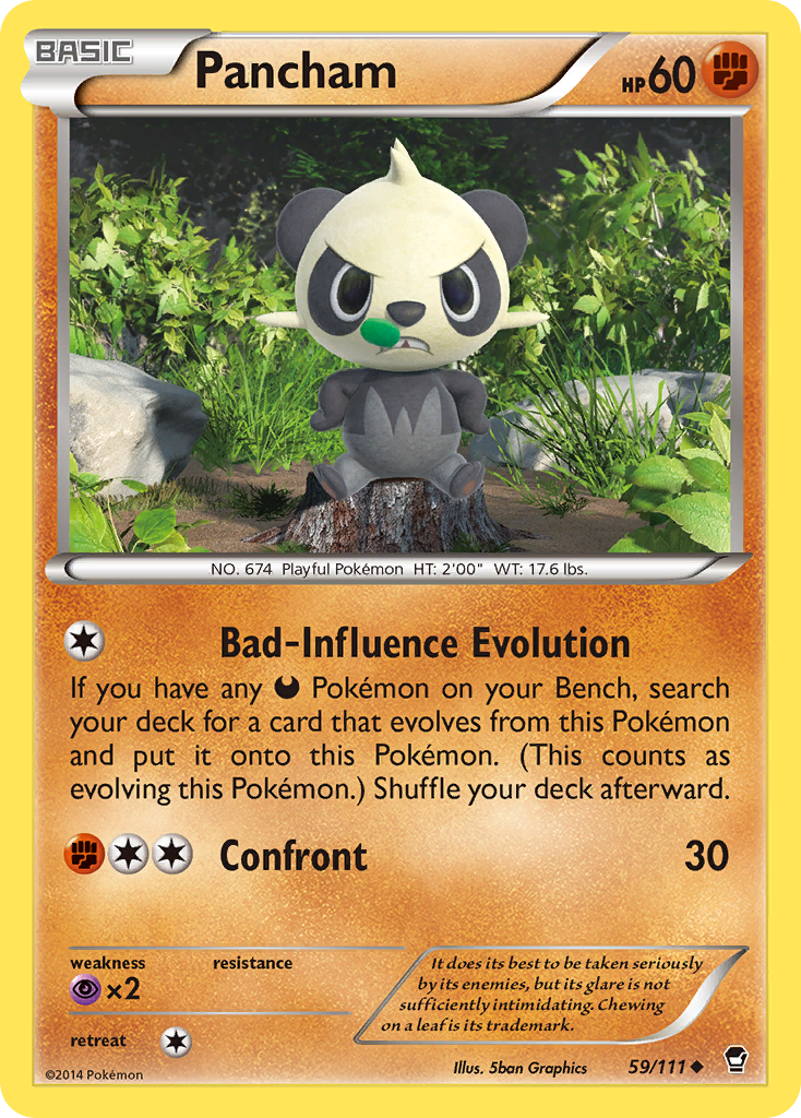 Pancham (59/111) [XY: Furious Fists] | Galactic Gamez