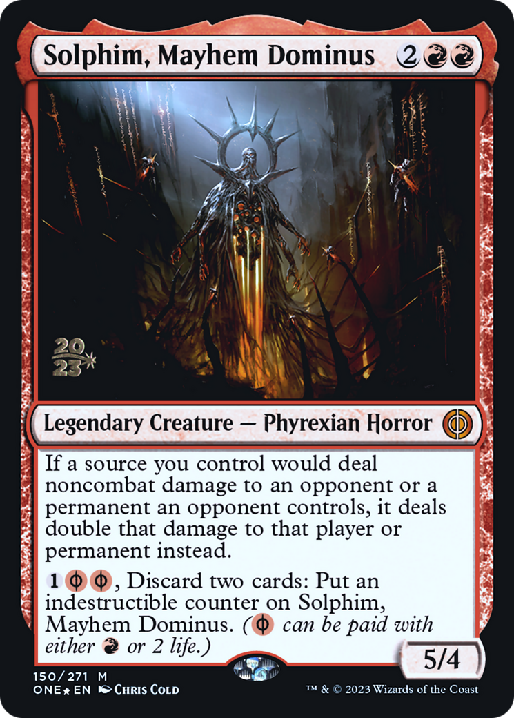 Solphim, Mayhem Dominus [Phyrexia: All Will Be One Prerelease Promos] | Galactic Gamez