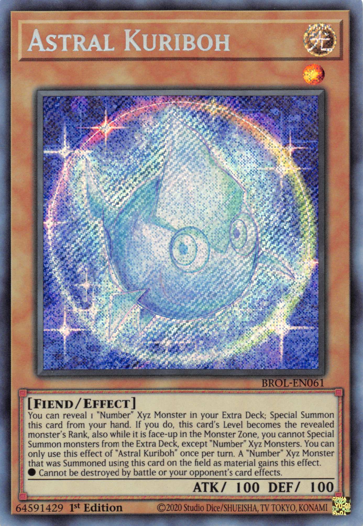 Astral Kuriboh [BROL-EN061] Secret Rare | Galactic Gamez