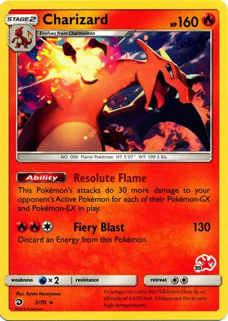 Charizard (3/70) (Charizard Stamp #39) [Battle Academy 2020] | Galactic Gamez