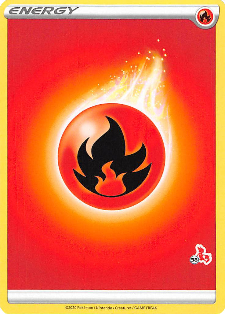 Fire Energy (Cinderace Stamp #38) [Battle Academy 2022] | Galactic Gamez