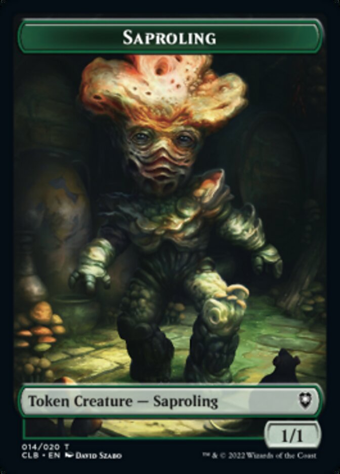 Treasure // Saproling Double-sided Token [Commander Legends: Battle for Baldur's Gate Tokens] | Galactic Gamez