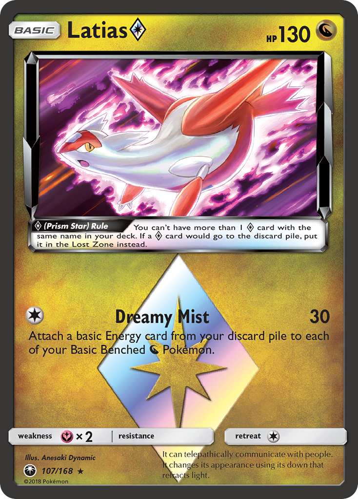 Latias (107/168) (Prism Star) [Sun & Moon: Celestial Storm] | Galactic Gamez