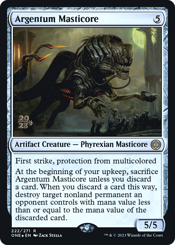 Argentum Masticore [Phyrexia: All Will Be One Prerelease Promos] | Galactic Gamez