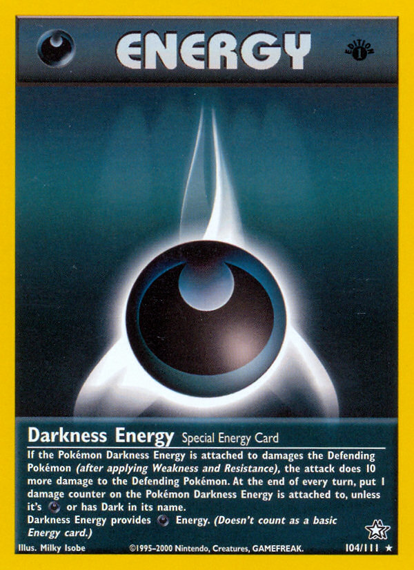 Darkness Energy (104/111) [Neo Genesis 1st Edition] | Galactic Gamez