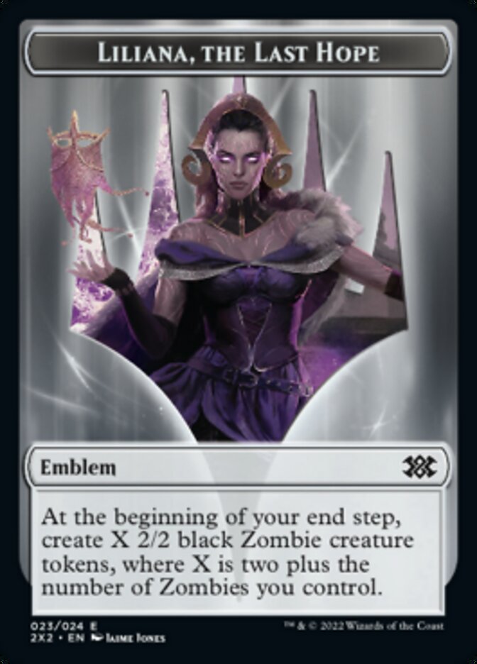 Liliana, the Last Hope Emblem // Spirit Double-sided Token [Double Masters 2022 Tokens] | Galactic Gamez