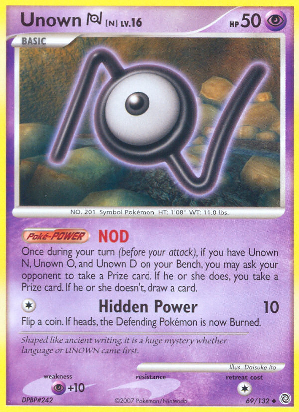 Unown N (69/132) [Diamond & Pearl: Secret Wonders] | Galactic Gamez