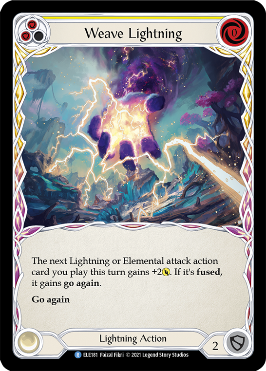 Weave Lightning (Yellow) [ELE181] (Tales of Aria)  1st Edition Normal | Galactic Gamez