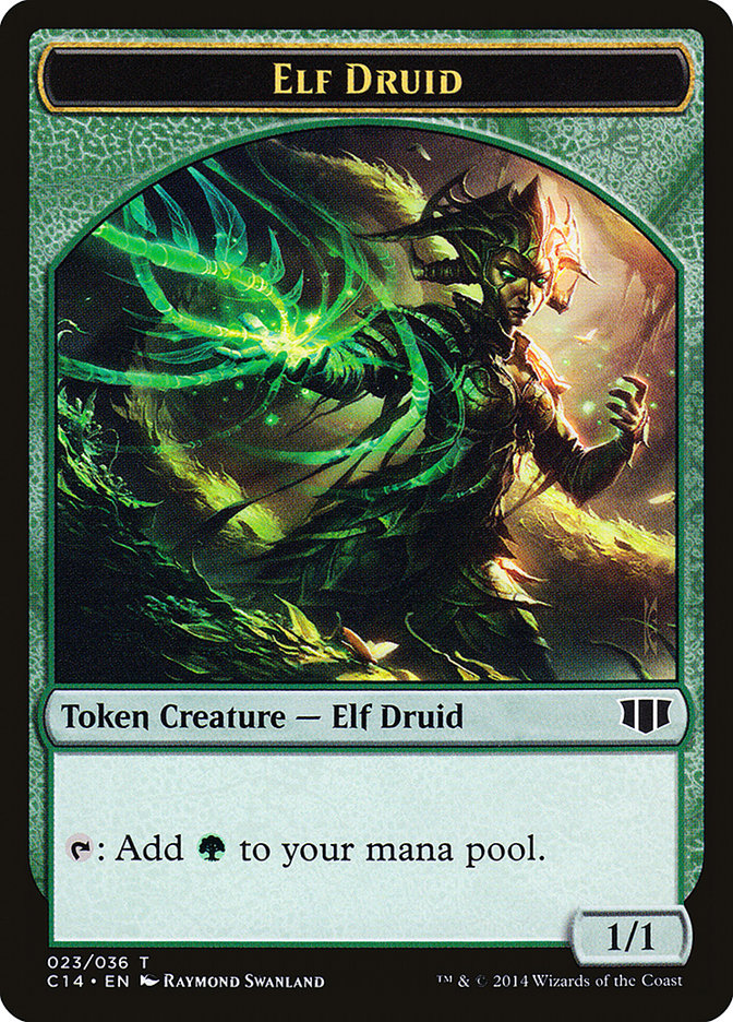 Elf Druid // Beast (020/036) Double-sided Token [Commander 2014 Tokens] | Galactic Gamez