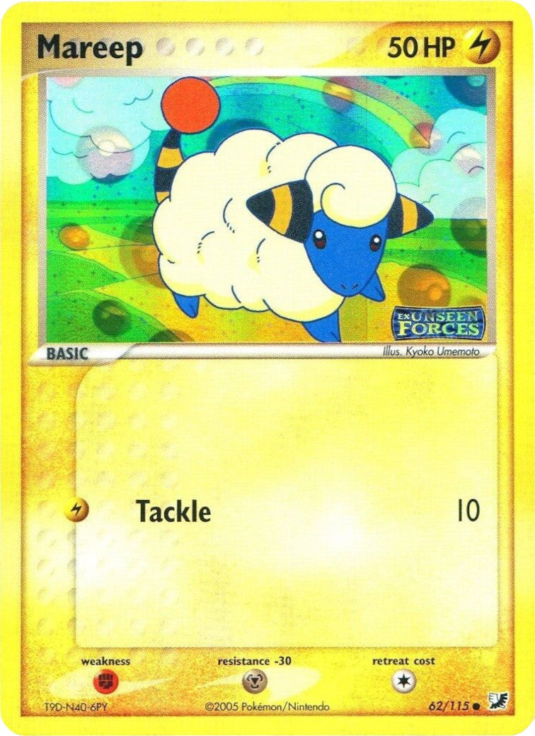 Mareep (62/115) (Stamped) [EX: Unseen Forces] | Galactic Gamez