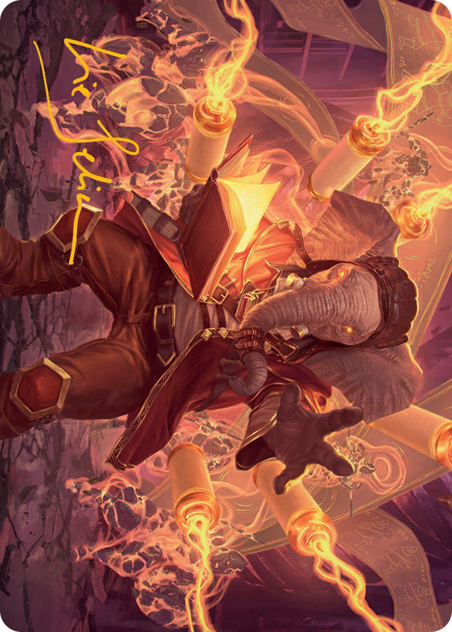 Quintorius, Loremaster Art Card (52) (Gold-Stamped Signature) [March of the Machine Art Series] | Galactic Gamez