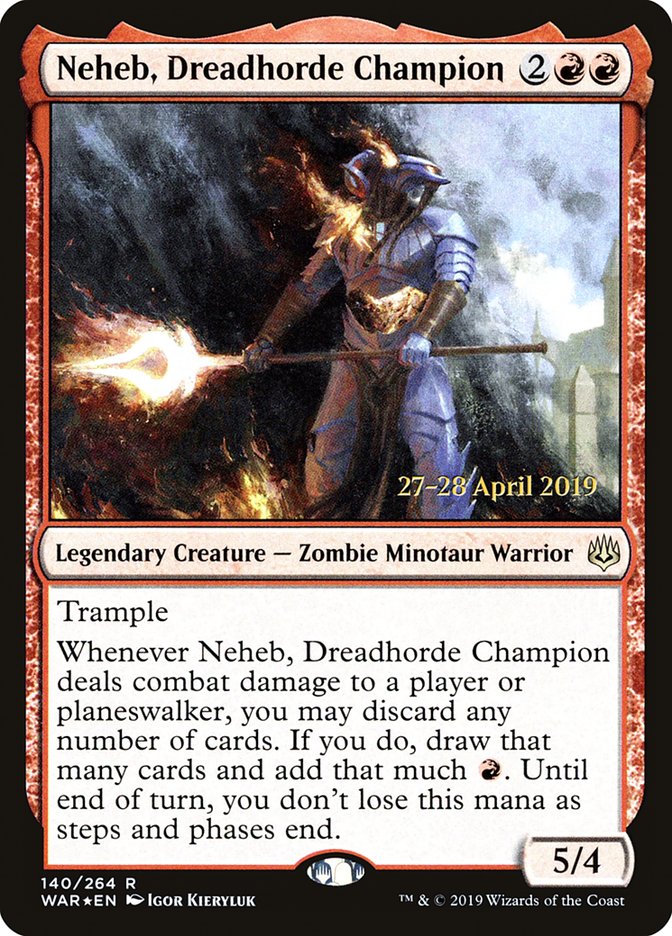 Neheb, Dreadhorde Champion  [War of the Spark Prerelease Promos] | Galactic Gamez