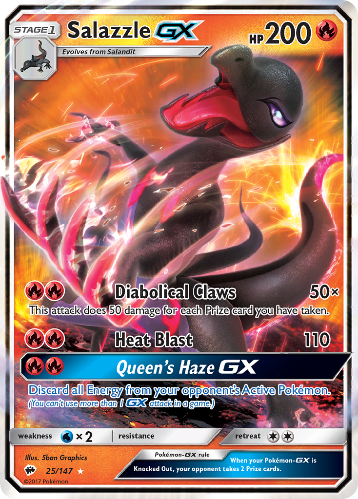 Salazzle GX (25/147) [Sun & Moon: Burning Shadows] | Galactic Gamez