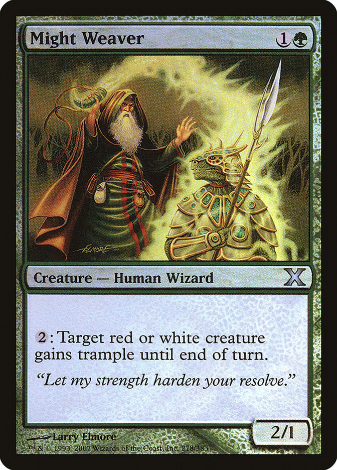 Might Weaver (Premium Foil) [Tenth Edition] | Galactic Gamez