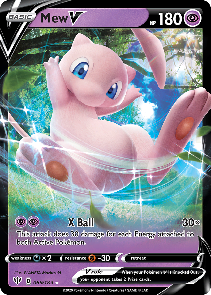 Mew V (069/189) (Jumbo Card) [Sword & Shield: Darkness Ablaze] | Galactic Gamez