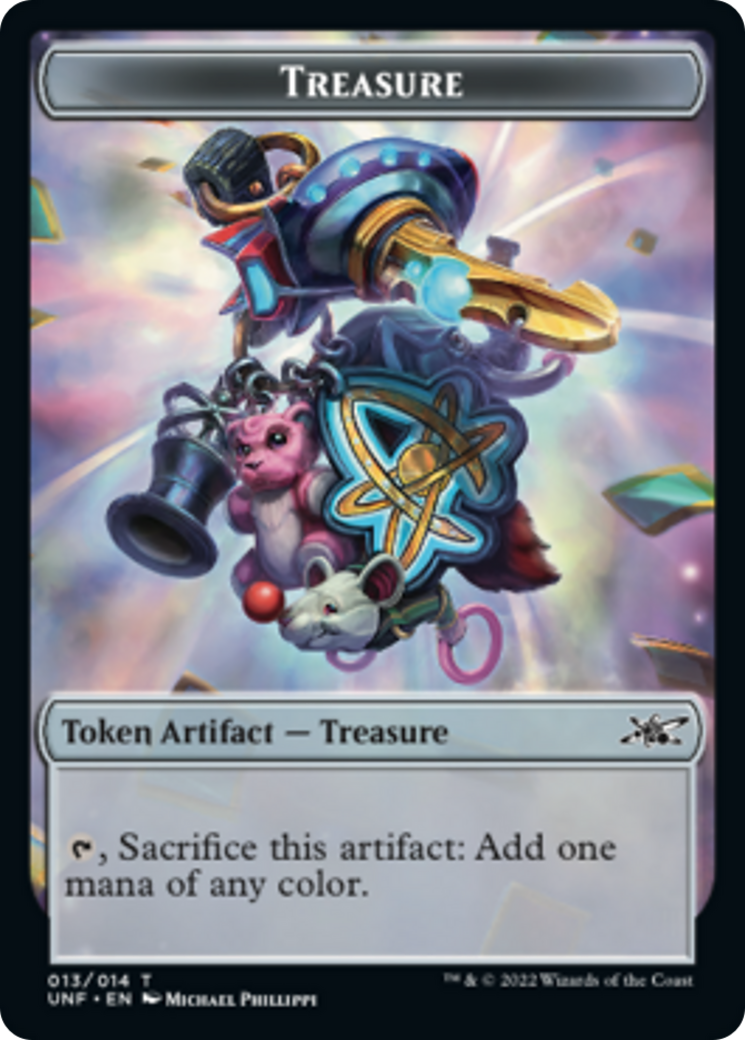 Cat // Treasure (13) Double-sided Token [Unfinity Tokens] | Galactic Gamez