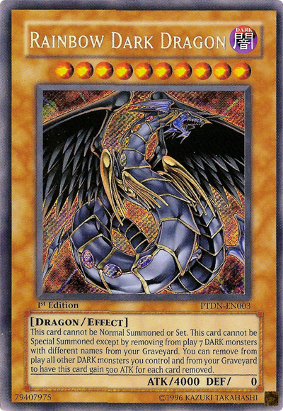 Rainbow Dark Dragon [PTDN-EN003] Secret Rare | Galactic Gamez