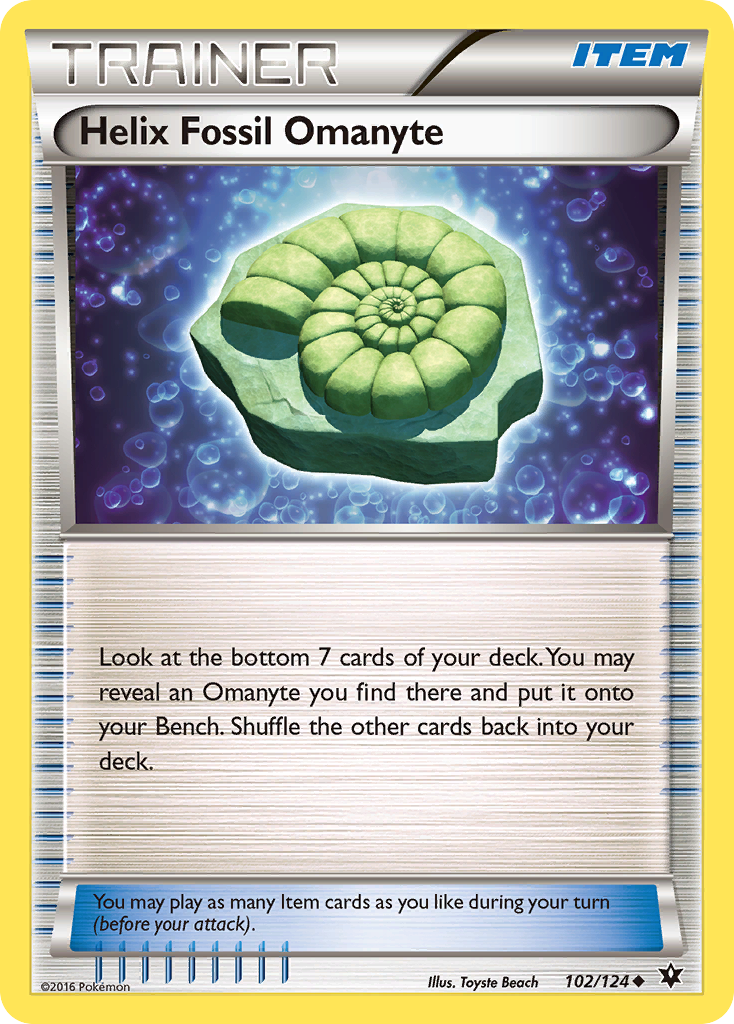 Helix Fossil Omanyte (102/124) [XY: Fates Collide] | Galactic Gamez