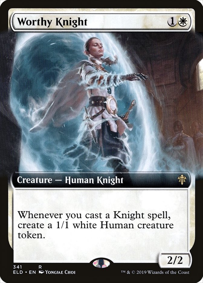 Worthy Knight (Extended Art) [Throne of Eldraine] | Galactic Gamez