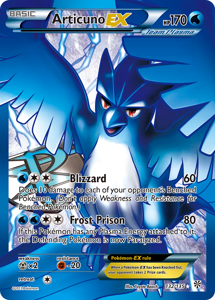 Articuno EX (132/135) [Black & White: Plasma Storm] | Galactic Gamez