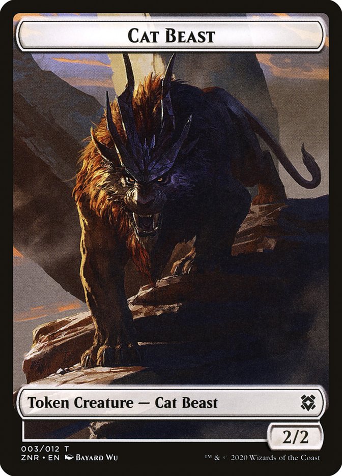 Cat Beast Token [Zendikar Rising] | Galactic Gamez