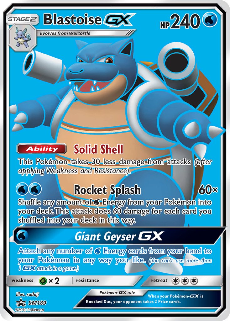 Blastoise GX (SM189) [Sun & Moon: Black Star Promos] | Galactic Gamez