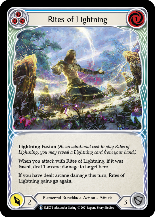 Rites of Lightning (Blue) [U-ELE072] Unlimited Normal | Galactic Gamez