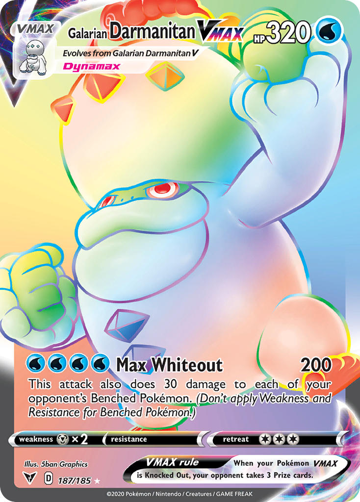 darmanitan pokemon card Pokemon Trading Card Game Sword Shield Vivid Voltage Single Card Ultra Rare Holo Galarian Darmanitan V 36