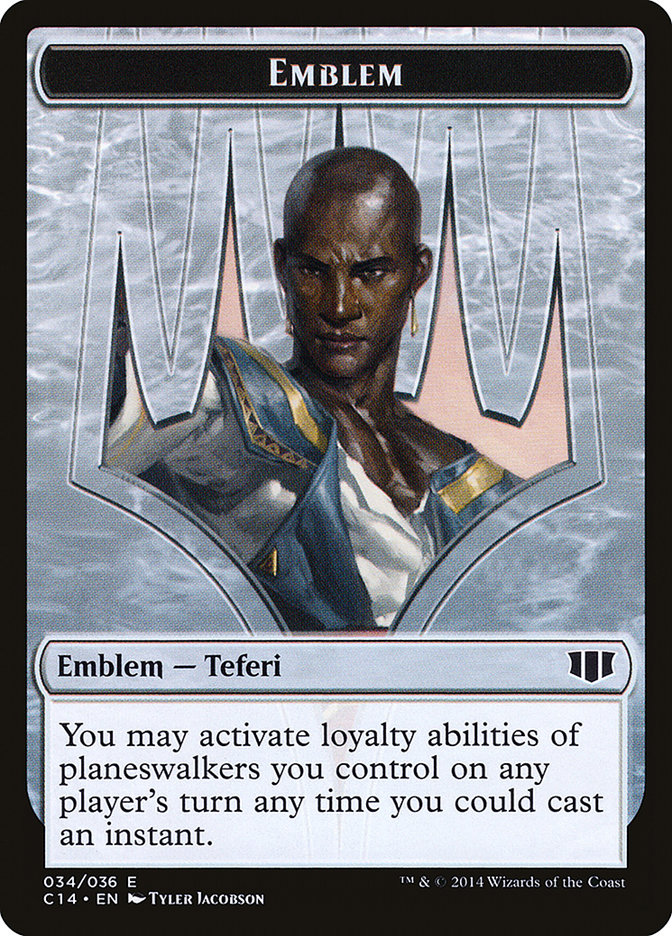 Teferi, Temporal Archmage Emblem // Zombie (011/036) Double-sided Token [Commander 2014 Tokens] | Galactic Gamez