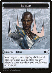 Teferi, Temporal Archmage Emblem // Zombie (011/036) Double-sided Token [Commander 2014 Tokens] | Galactic Gamez